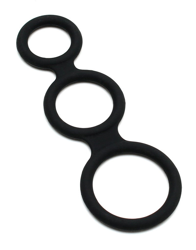 Rimba - Triple Cockring - Zwart-Erotiekvoordeel.nl