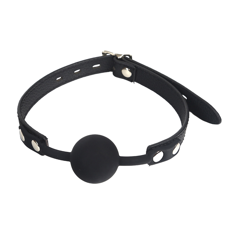 Fixxx - Siliconen Ball Gag - Zwart-Erotiekvoordeel.nl