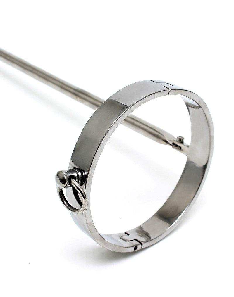 Rimba - Bondagehaak - Collar Met Anaal Haak - Verbonden Met Stang - RVS - Medische Kwaliteit-Erotiekvoordeel.nl