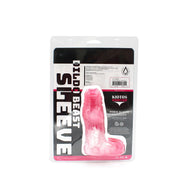 Kiotos Monstar 06 - Penis Sleeve - Penisverlenging - Met Ball Stretcher Opening - Diameter Ø 50 mm - Siliconen - Roze Wit-Erotiekvoordeel.nl