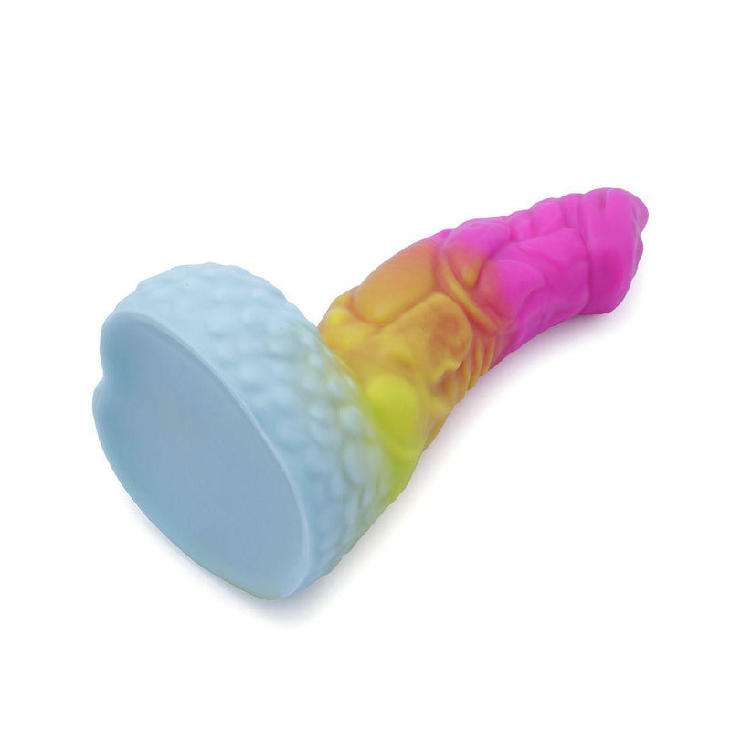 Kiotos Monstar - Dildo Beast No. 49 - Roze/Wit/Geel-Erotiekvoordeel.nl
