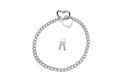 Liebe Seele - Ketting Collar met Hartvormig Hangslot - Zilver-Erotiekvoordeel.nl