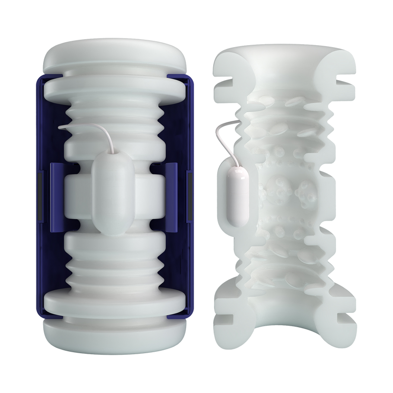 Pretty Love - DJ Lady - Squeezing Perfect Stroker - Blauw/Wit-Erotiekvoordeel.nl