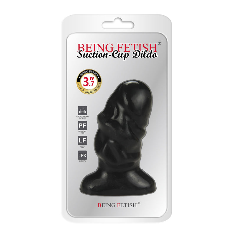 Being Fetish – TPR Dildo - 10,2 cm - Zwart-Erotiekvoordeel.nl