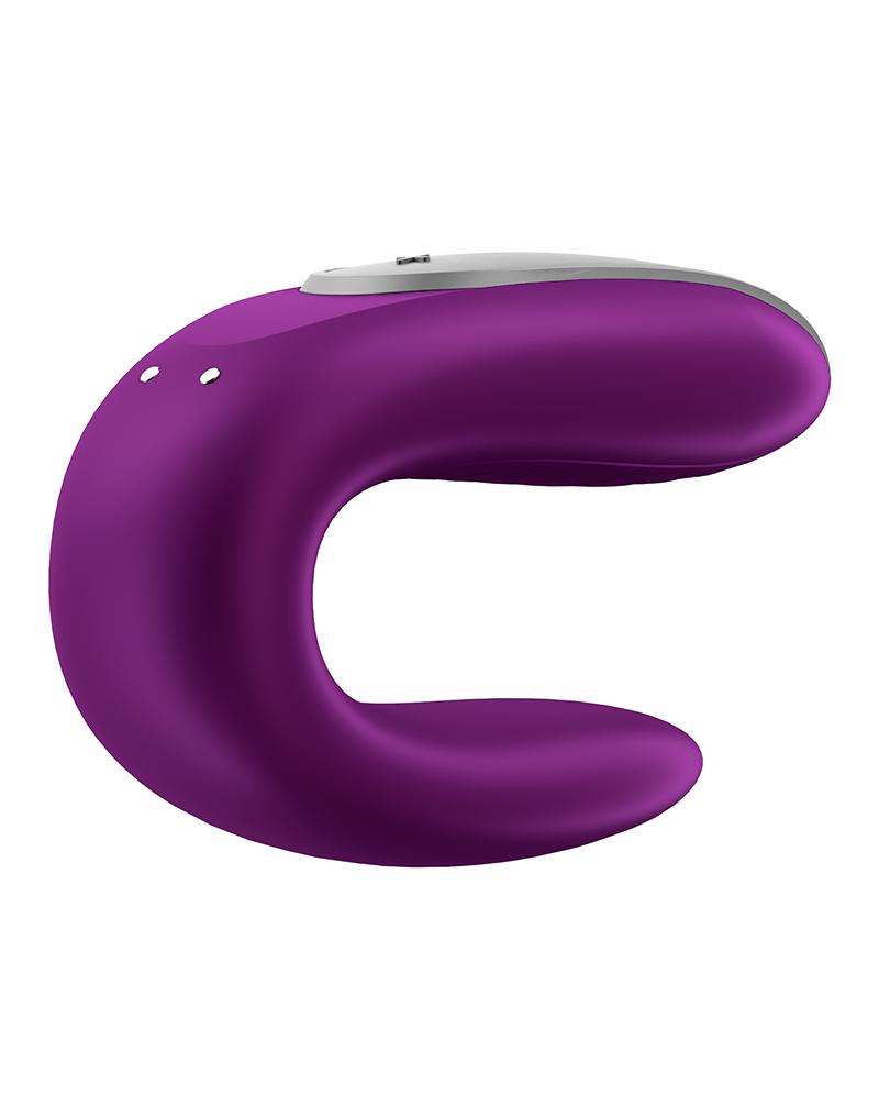 Satisfyer - Double Fun - Luxe Partner Vibrator - Met App Control - Paars-Erotiekvoordeel.nl