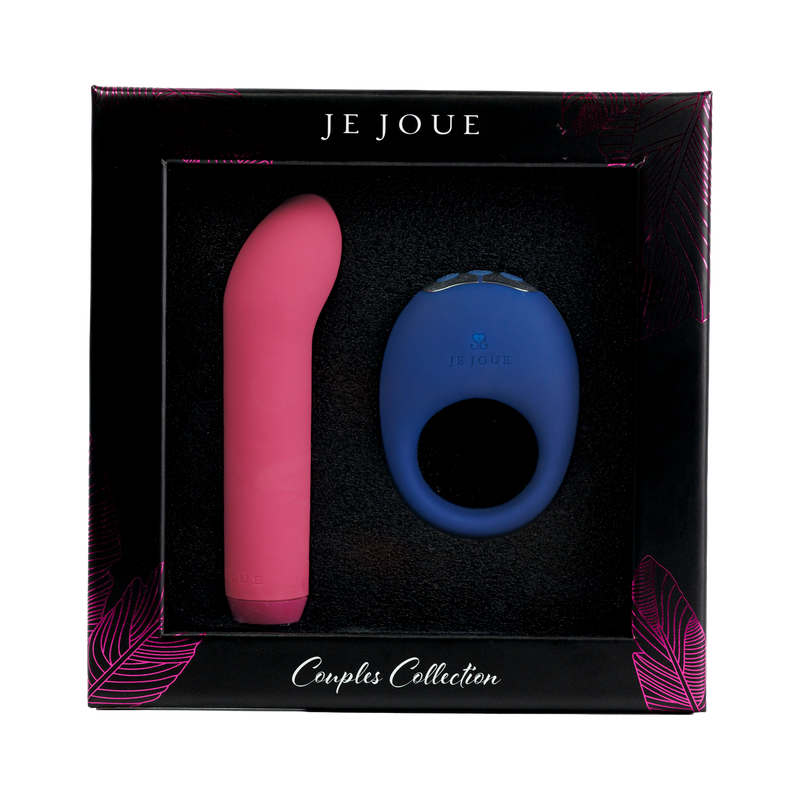 Je Joue - Cadeauset Couples Collection - G-spot Bullet Vibrator & Vibrerende Cockring - Roze/blauw
