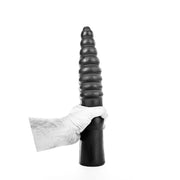 All Black - Grote Geribbelde Dildo - 34 x 6 cm - Zwart-Erotiekvoordeel.nl