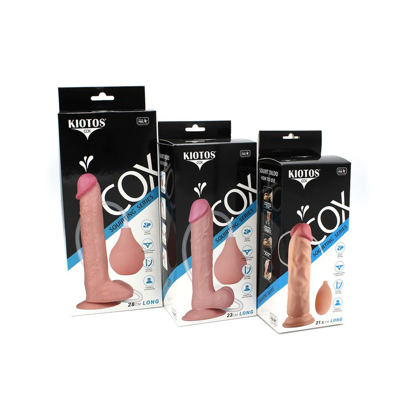 Kiotos Cox - Squirting Dildo 21.5 x 4.5 cm - Lichte Huidskleur-Erotiekvoordeel.nl