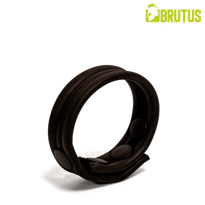 Brutus - Neopreen Cockstrap - Verstelbaar met drukknopen - Zwart-Erotiekvoordeel.nl