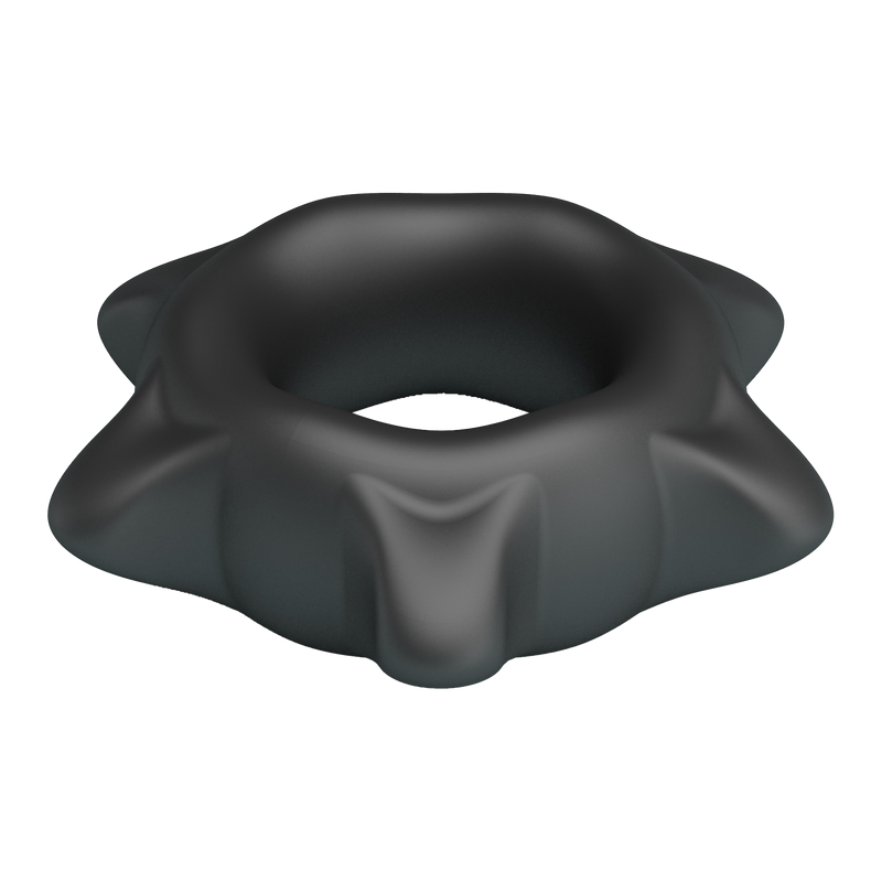 Crazy Bull - Ethaniel - Super Soft Siliconen Cockring - Model 11 - Zwart-Erotiekvoordeel.nl