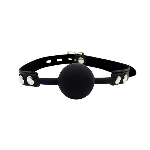 Smart Moves - Afsluitbare Siliconen Ball Gag - Zwart-Erotiekvoordeel.nl