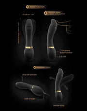 Dorcel - Tenderspot - Flexibele G-spot Vibrator - Zwart-Erotiekvoordeel.nl
