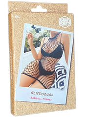 Snapshot - #lifeisgood - Mini Jurk Visnet - One Size - Zwart-Erotiekvoordeel.nl