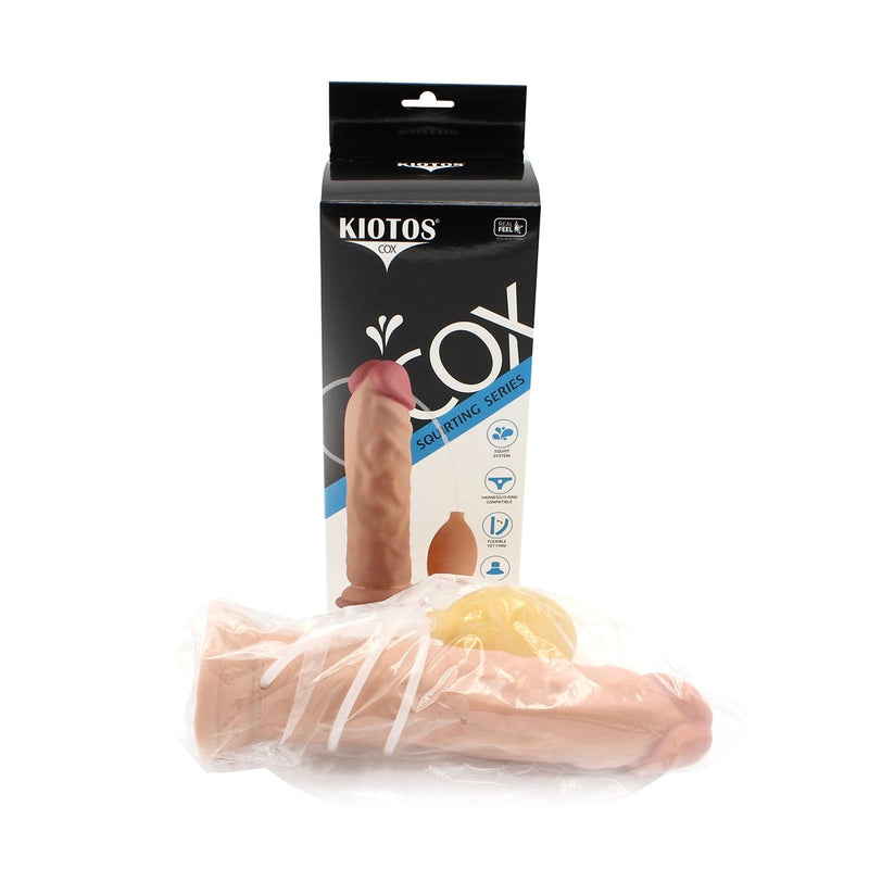 Kiotos Cox - Squirting Dildo 21.5 x 4.5 cm - Lichte Huidskleur-Erotiekvoordeel.nl