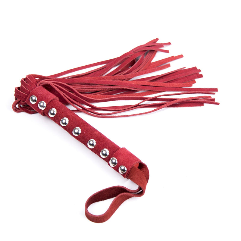 Smart Moves - Suede Flogger - 40 cm - Rood-Erotiekvoordeel.nl
