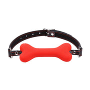 Smart Moves - Silicone Hondenbot Gag - Rood/Zwart-Erotiekvoordeel.nl