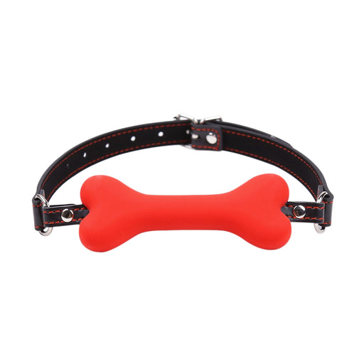 Smart Moves - Silicone Hondenbot Gag - Rood/Zwart-Erotiekvoordeel.nl