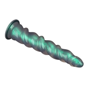 LoveToy - Opal Pearl Sheen - Grote Geribbelde Dildo - 30 cm – Groen-Erotiekvoordeel.nl