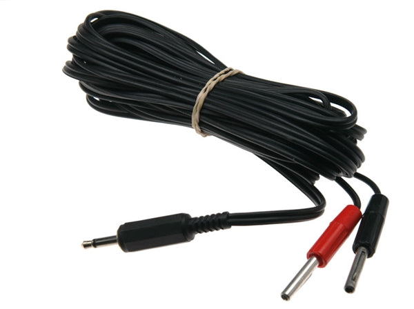 E-Stim - 4 Meter Lange Kabel 3,5 mm jack naar 4 mm banaan-Erotiekvoordeel.nl