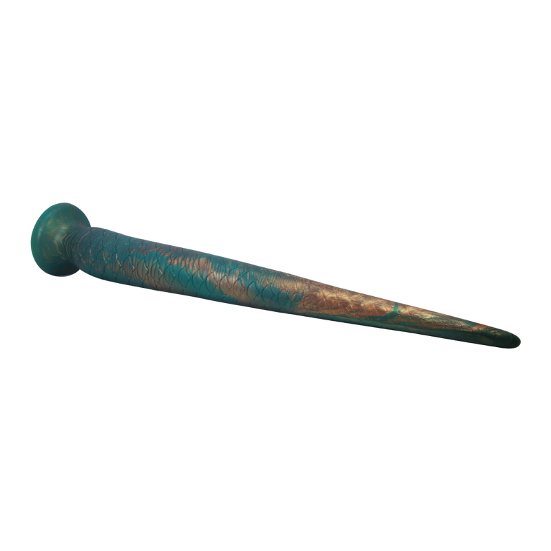 Power Monsters - Verdant Titan - Mythical Tail Dildo - Groen/Goud-Erotiekvoordeel.nl