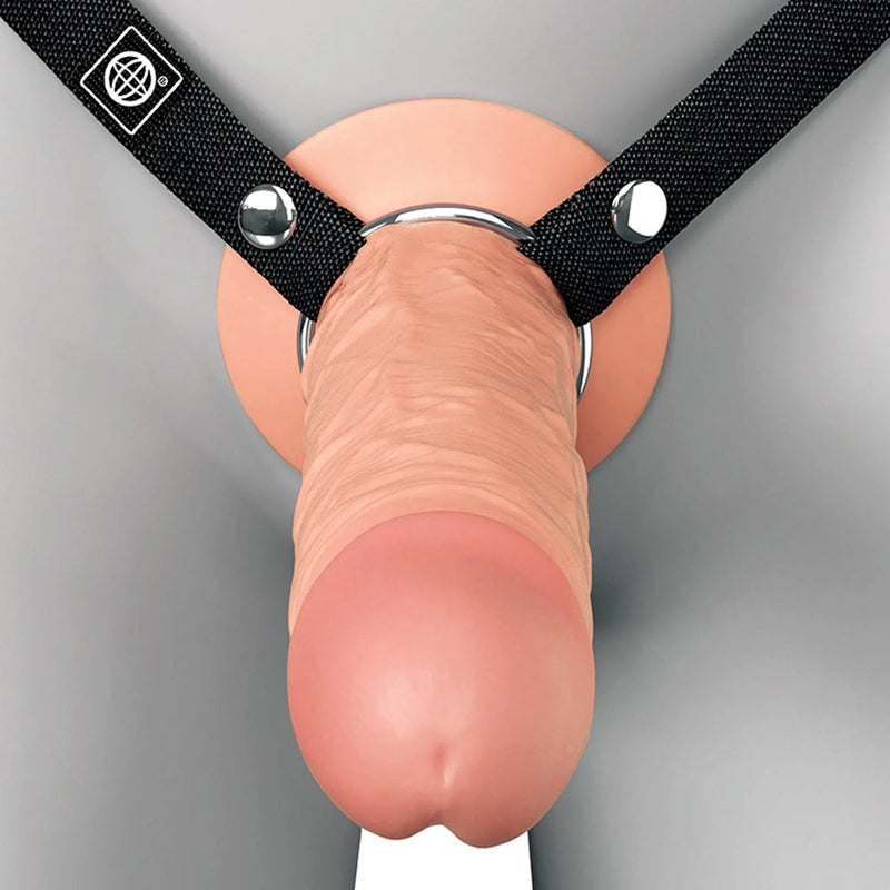 Pipedream - Fantasy X-Tensions - Silicone Holle Strap-On - 24 cm - Lichte Huidskleur-Erotiekvoordeel.nl