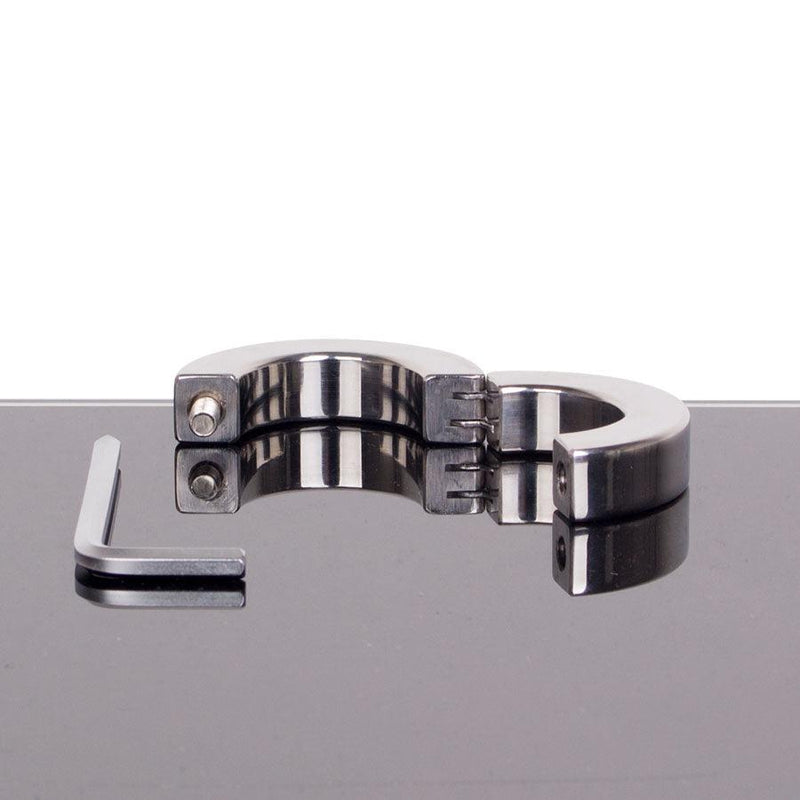 Kiotos - Ballstretcher RVS Met Groeven Scharnierend 14 mm Hoog Ø 35 mm-Erotiekvoordeel.nl