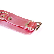 Liebe Seele - Lustre Rosa - Lederen Polsboeien - Parelmoer Roze-Erotiekvoordeel.nl