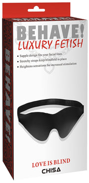 Chisa - Behave! Love is Blind Classic - Blinddoek met Elastische Band - Zwart-Erotiekvoordeel.nl
