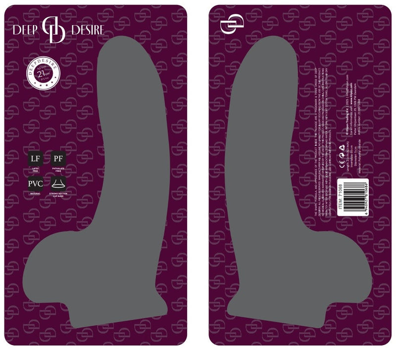 Deep Desire - Realistische Dildo - PVC - 21 cm - Lichte Huidskleur-Erotiekvoordeel.nl