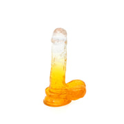 Kiotos Cox Color - Gekleurde Dildo 07 - 18 x 4 cm - Transparant/Geel-Erotiekvoordeel.nl