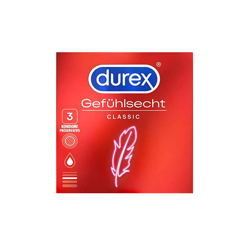 Durex - Classic Natural Condooms - 3 stuks-Erotiekvoordeel.nl
