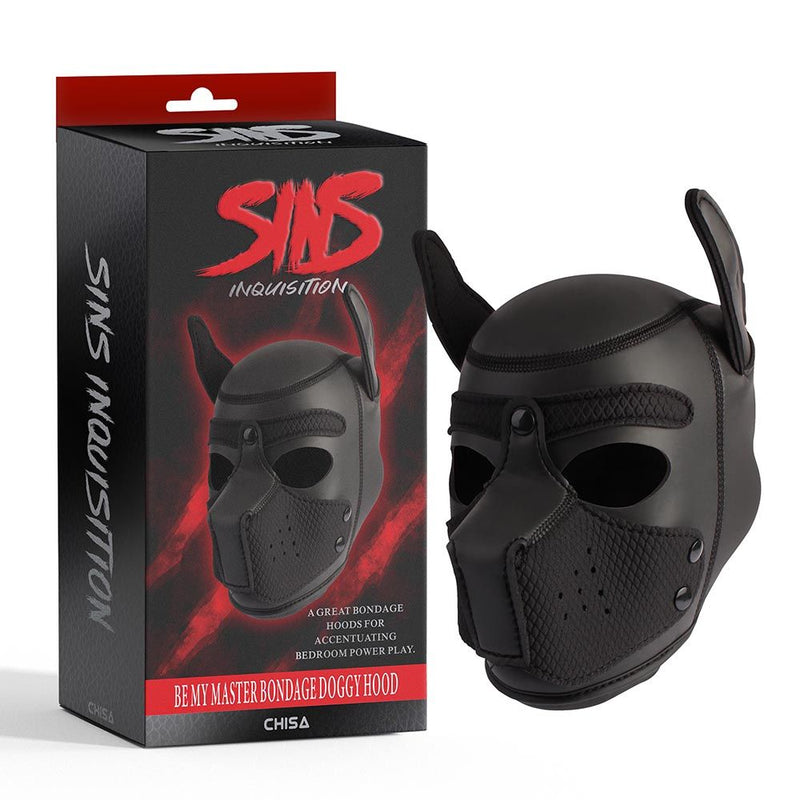 Sins Inquisition - Be My Master Bondage Puppy Hood - Zwart-Erotiekvoordeel.nl