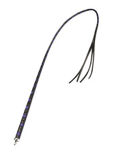RISE - BDSM Zweep - Feather Hard Single Tail - Zwart/Blauw-Erotiekvoordeel.nl