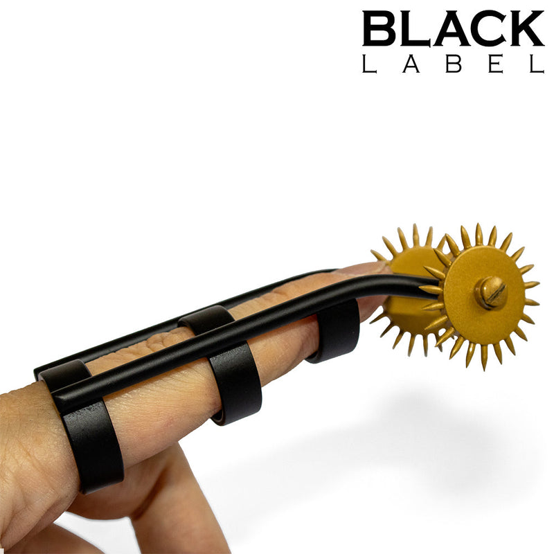 Black Label - Cat Nail met Dubbel Pinwheel - Zwart/Goud-Erotiekvoordeel.nl