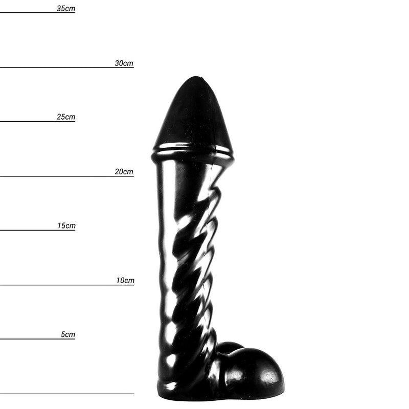 Dinoo - Irritator - Dildo - 29 x 7,6 cm - Zwart-Erotiekvoordeel.nl