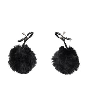 Rimba - Tepelklemmen met Pompons - Zwart-Erotiekvoordeel.nl