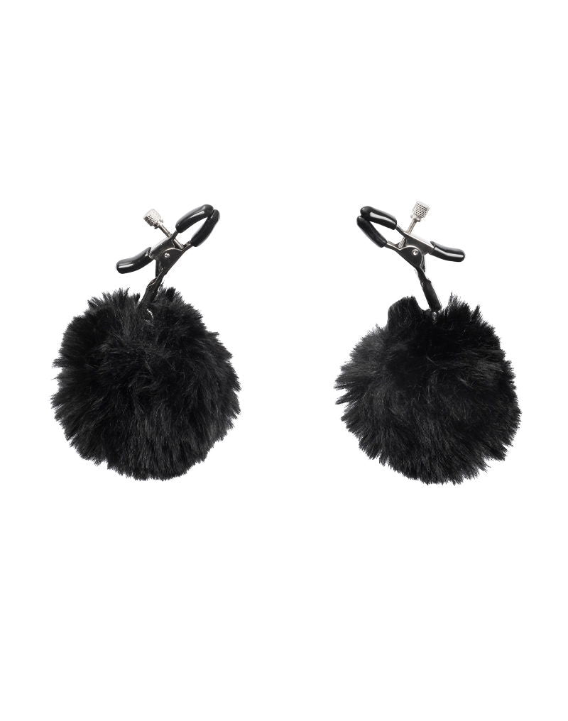 Rimba - Tepelklemmen met Pompons - Zwart-Erotiekvoordeel.nl