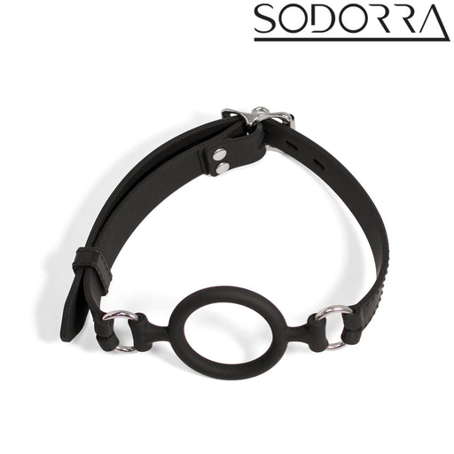 SODORRA - Siliconen O-Ring Gag - Zwart-Erotiekvoordeel.nl