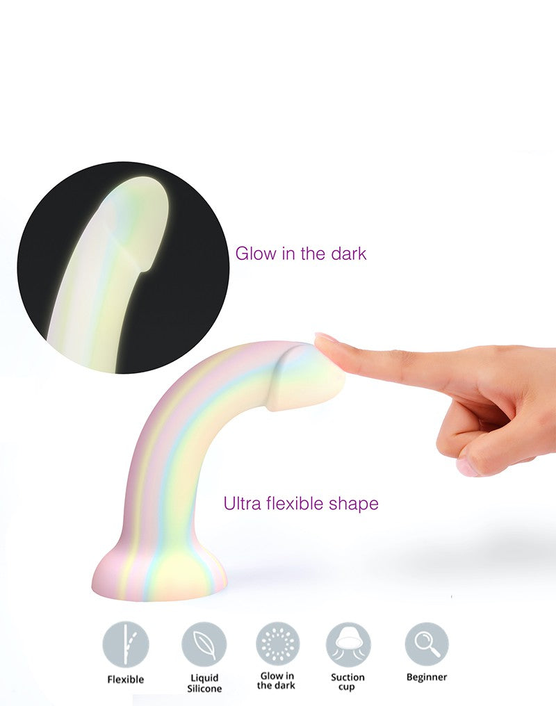 Love to Love - Siliconen Dildo Fantasia - Glow-in-the-dark Pastel-Erotiekvoordeel.nl