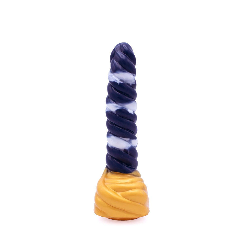 Kiotos Monstar - Dildo Beast 37 - 23.5 x 4 cm - Wit/Goud/Blauw-Erotiekvoordeel.nl