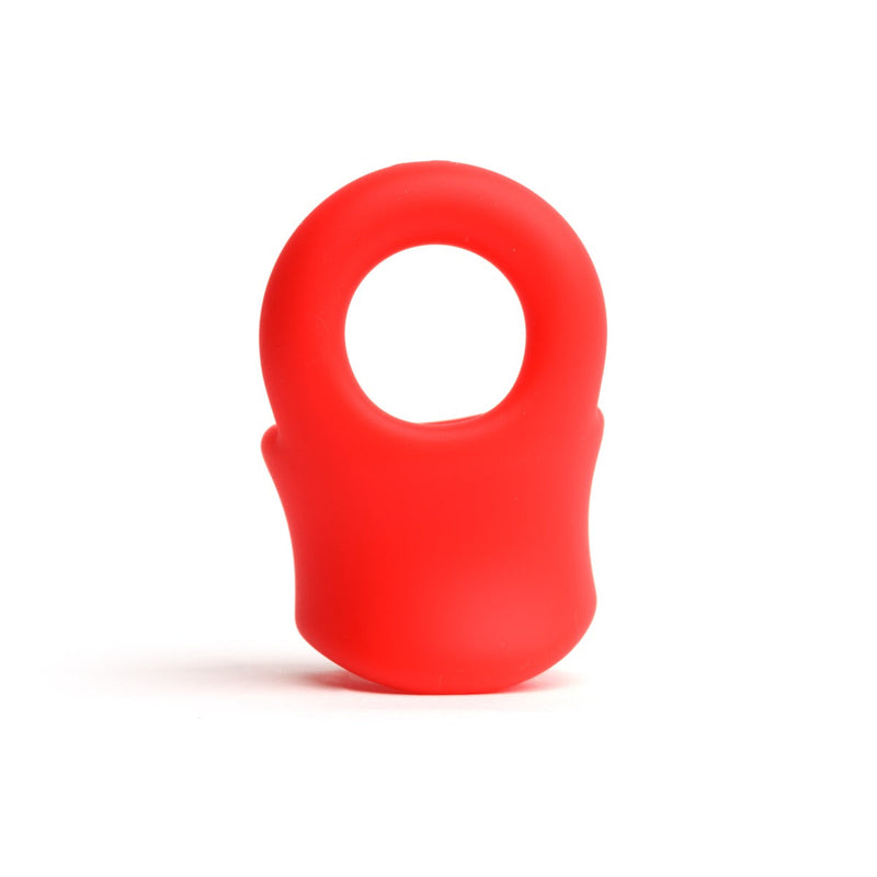 Sport Fucker - Baller - Cockring en Ballstretcher - Siliconen - Rood-Erotiekvoordeel.nl