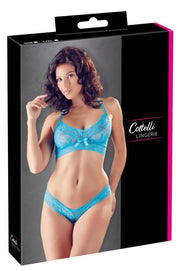Bralette met Slip - Babyblauw - maat S/M-Erotiekvoordeel.nl