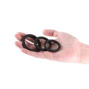 Renegade - Slim Rings - Cockringen Set - 3 stuks - Zwart-Erotiekvoordeel.nl