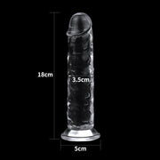 LoveToy - Flawless - Dildo - 18 x 3,5 cm - Transparant-Erotiekvoordeel.nl