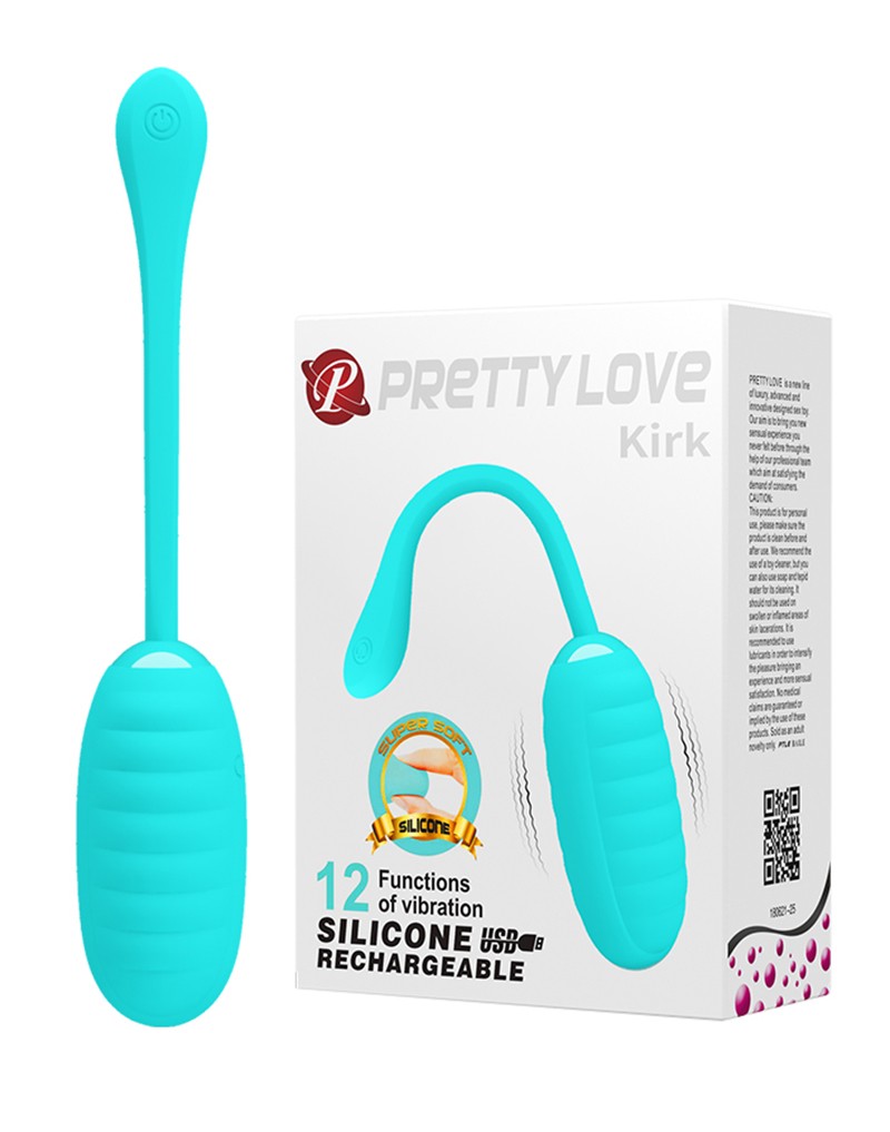 Pretty Love - Kirk - Vibrerend Eitje - Turquoise-Erotiekvoordeel.nl