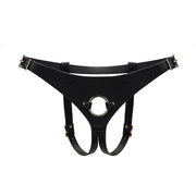 Liebe Seele - Dark Secret exclusief Leren Strap-On Harnas - handgemaakt In Japan - Zwart-Erotiekvoordeel.nl