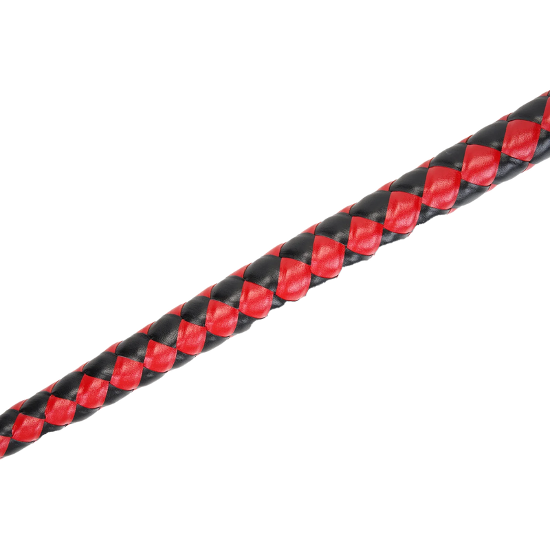 RISE - BDSM Zweep - Feather Soft Single Tail - Rood/Zwart-Erotiekvoordeel.nl