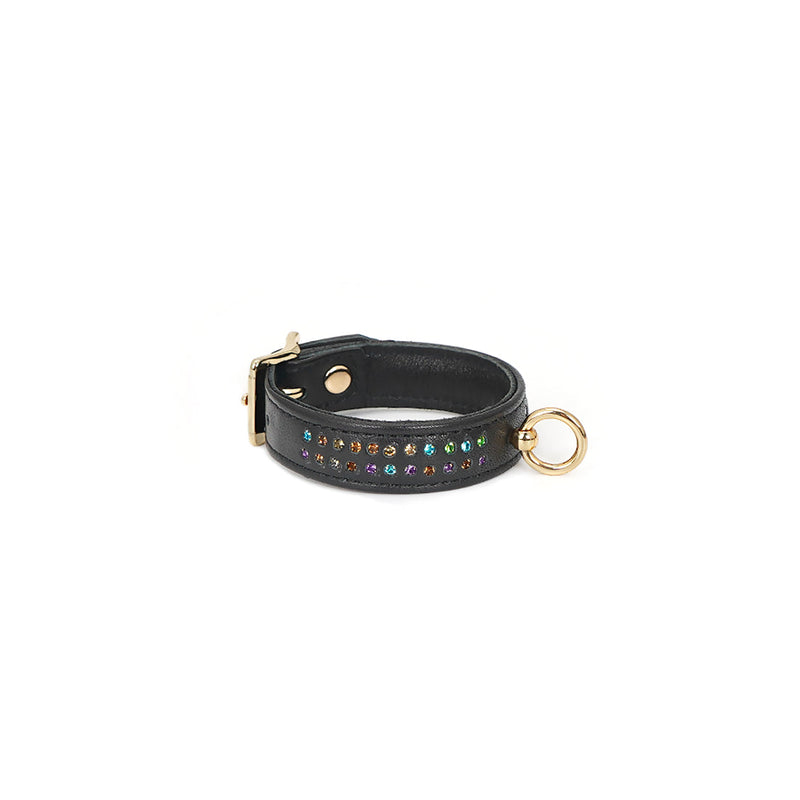 Liebe Seele - Shining Girl Handgemaakte lederen Enkelboeien Met strass Steentjes - exclusief En Luxe ontwerp-Erotiekvoordeel.nl
