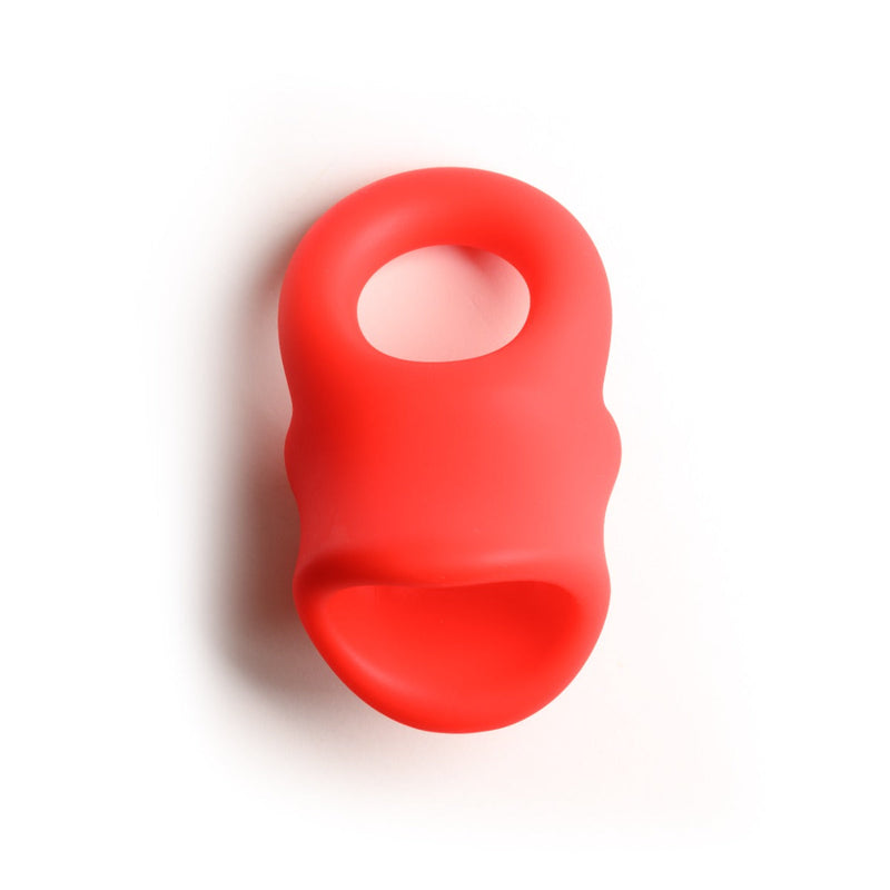 Sport Fucker - Baller - Cockring en Ballstretcher - Siliconen - Rood-Erotiekvoordeel.nl