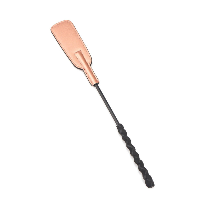Liebe Seele - Rose Gold Memory - Kort En Buigzaam Paardrijzweepje Met Stevige Dubbellaags Flap - Rosé Goud-Erotiekvoordeel.nl